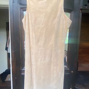 Bebe Tan Sleeveless Suede Mini Dress